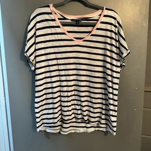 Calvin Klein Striped V-Neck Tee